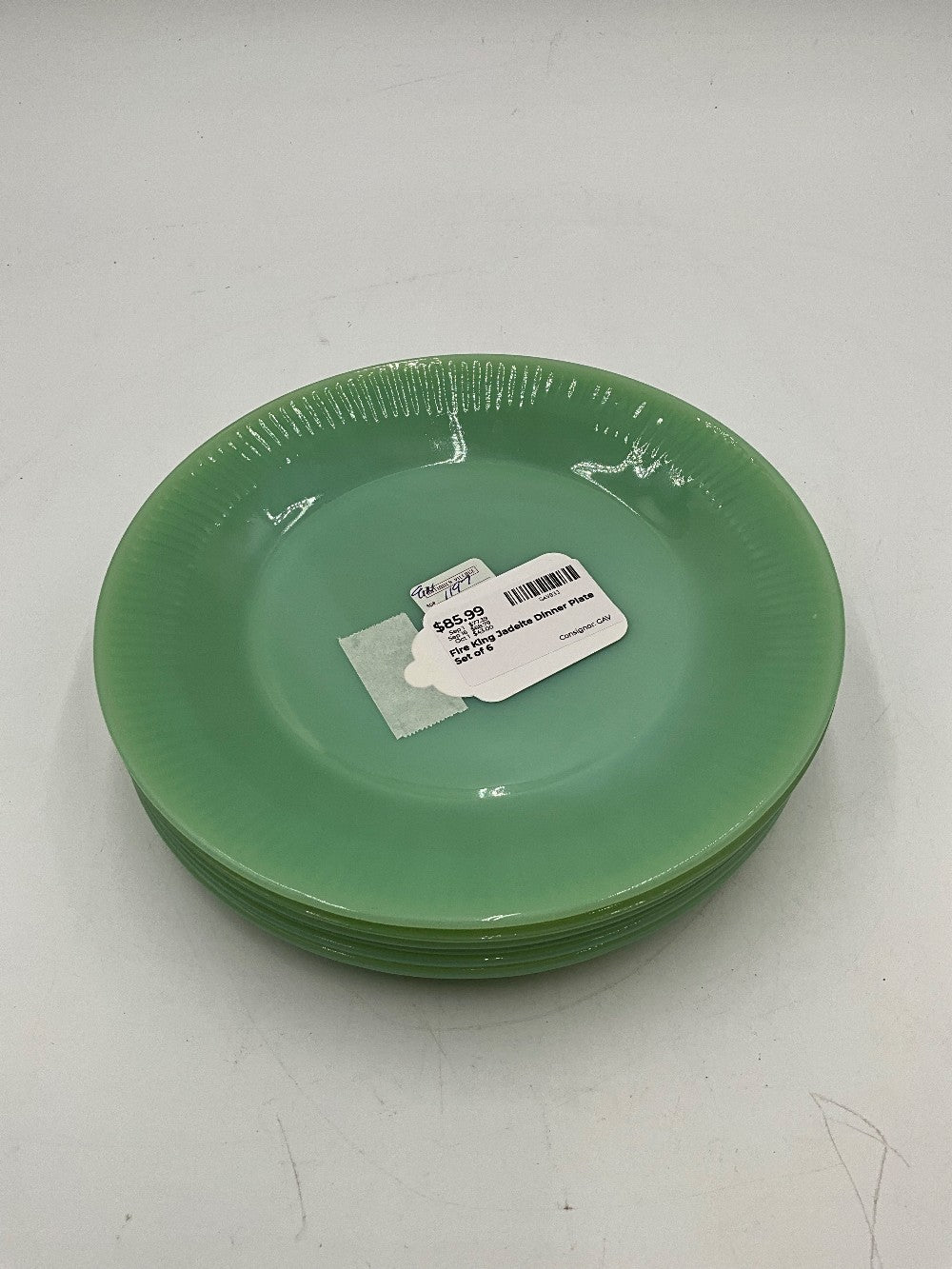 Fire King Jadeite Dinner Plate Set of 6